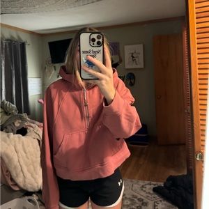 pink lululemon quarter zip